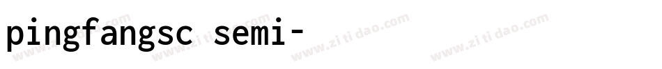 pingfangsc semi字体转换